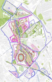 01_Olympic Park Master Plan, zonizzazione. Credit London 2012