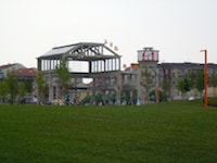 Fig. 2. Aurelio Peccei Park (Spine 4), Turin, at the end of the construction, in May 2015.