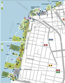 Mappa del Brooklyn Bridge Park, Brooklyn Bridge Park Corporation 